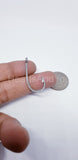 0.5ct Round Cut Moissanite Fish Hook Pendant 14k White Gold Plated NO CHAIN