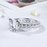 3.5Ct Round Cut Diamond Solitaire Eternity Engagement Ring 14K White Gold Finish