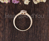 0.5ct Round Cut Moissanite Geometric Solitaire Beaded Ring 14k YellowGold Plated