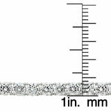 27Ct Round Cut Sparkle VVS1/D Diamond Tennis Necklace Solid 14K White Gold Over