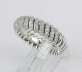 3ct Round Cut Diamond Unique Wedding Engagement Ring Band 14k White Gold Finish