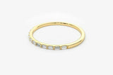 0.9ct Wedding Band Baguette Cut Diamond Minimalist Design 14k Yellow Gold Finish
