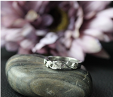 1ct Round Cut Diamond Wedding Ring 14k White Gold Over Floral Leaf Filigree Band