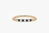 0.4ct Round Cut Sapphire Diamond Minimalist Engagement Ring 14k Rose Gold Finish