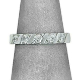 1.5ct Round Cut Diamond Minimalist Five Stone Wedding Band 14K White Gold Finish