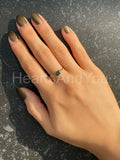 0.35ct Emerald Cut Simulated Solitaire Engagement Ring 14k Yellow Gold Plated