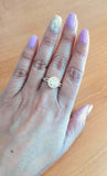 2.6ct Round Cut Diamond Engagement Ring Cluster Split Band 14k YellowGold Finish