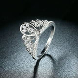 2.3ct Round Cut VVS1D Diamond Engagement Ring 14k White Gold Finish Crown Design