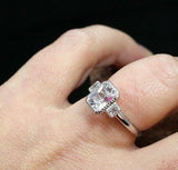 Round Cut VVS1D Diamond Engagement Ring Milgrain Halo 14k WhiteGold Finish