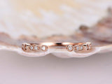 Open Milgrain Eternity Wedding Ring Band 1ct Round Diamond 14k Rose Gold Finish