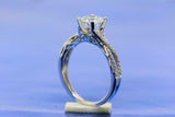 2.2ct Round Cut Diamond Engagement Ring Twisted Bridal Set 14k White Gold Finish