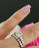 2.3ct Round Cut Diamond Bridal Set Vintage Engagement Ring 14k White Gold Finish