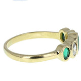 2.2ct Oval Cut Green Emerald Engagement Ring Bezel Set 14k Yellow Gold Finish