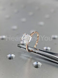 0.3ct Emerald Simulated Diamond Solitaire Engagement Ring 14k Yellow Gold Plated