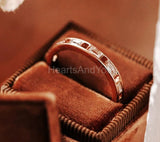 0.5ct Baguette Cut Simulated Diamond Channel Set Wed Band 14k Rose Gold Plated