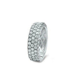 5ct Round Cut Diamond Elegant Eternity Wedding Band Ring 14K White Gold Finish