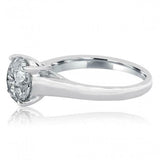 2ct Round Cut Diamond Engagement Ring Classic Solitaire 14k White Gold Finish