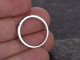 0.3ct Round Cut VVS1D Diamond Wedding Ring Band Minimalist 18k White Gold Finish