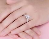 2ct Round Cut Diamond Engagement Ring 14k WhiteGold Finish Halo Flower Solitaire