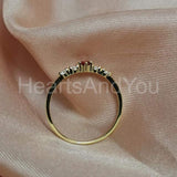 0.5ct Round Cut Simulated Red Garnet Minimalist Ring 14k Yellow Gold Plated