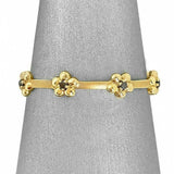 1.5ct Round Black Diamond Floral Design Thin Wedding Band 14K Yellow Gold Over