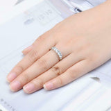 2.2ct Oval Cut Blue Aquamarine Five Stone Solitaire Ring 14k White Gold Finish