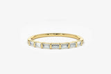 1.2ct Baguette Diamond Eternity Anniversary Wedding Band 14k Yellow Gold Finish