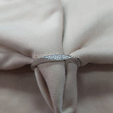 0.25ct Round Cut Moissanite Stackable Minimalist Wed Band 14k White Gold Plated