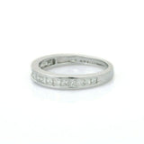 2.2ct Wedding Band Princess Diamond Channel Set Half Eternity 14k WhiteGold Over