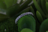 Half Eternity Bridal Wedding Ring Band 0.4ct Round Diamond 14k White Gold Finish