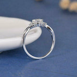 1.7ct Round Cut Diamond Engagement Ring 14k White Gold Finish Unique Infinity