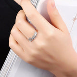 1.7ct Round Cut Diamond Engagement Ring 14k White Gold Finish Leaf Unique Design