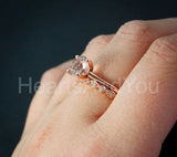 2ct Round Cut Simulated Morganite Solitaire Milgrain Band 14k Rose Gold Plated