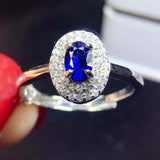2.35ct Engagement Ring Oval Cut Tanzanite Dual Halo Cluster 14k White Gold Over
