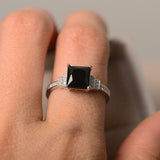 1.5ct Engagement Ring Princess Diamond Accents Solitaire 14k White Gold Finish