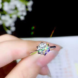 Fancy Solitaire Women Engagement Ring 1ct Round Cut Diamond 14k WhiteGold Finish