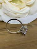 1ct Radiant Cut VVS1D Diamond Solitaire Engagement Ring 14k White Gold Finish