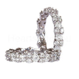 2.2ct Round Cut Moissanite Cocktail Eternity Wedding Band 14k White Gold Plated