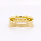 0.4ct Baguette Simulated Diamond Wide Unique Wedding Band 14k Yellow Gold Plated