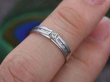 0.2ct Round Cut VVS1D Diamond Engagement Ring Solitaire 14k White Gold Finish
