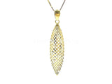 0.1ct Round Cut Moissanite Comb Mesh Pendant 14k Yellow Gold Plated NO CHAIN