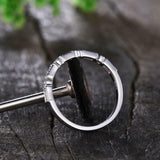 0.5ct Baguette Diamond Half Eternity Anniversary Wedding Band 14k WhiteGold Over