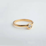 0.5ct Round Cut VVS1D Diamond Engagement Ring Solitaire 14k Yellow Gold Finish