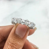 2ct Pear Cut VVS1 D Diamond Wedding Band Engagement Ring 14k White Gold Finish