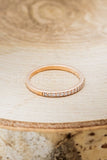 0.2ct Round Cut Moissanite Half Eternity Women Wedding Band 14k Rose Gold Plated