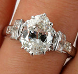1.75Ct Pear Cut Diamond Solitaire Vintage Engagement Ring 14K White Gold Finish
