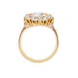 2.6ct Round Cut Diamond Halo Solitaire Engagement Ring 14k Yellow Gold Finish