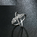 1.6ct Round Cut VVS1 Diamond Engagement Ring 14k White Gold Finish Cross Design