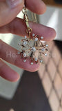 1ct Round Cut Moissanite Floral Stylish Pendant 14k Yellow Gold Plated NO CHAIN