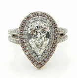 6.5ct Oval Cut Diamond Cocktail Split Band Engagement Ring 14K White Gold Finish